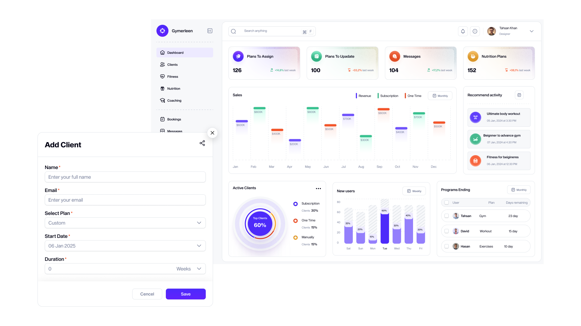CRM for a fitness club