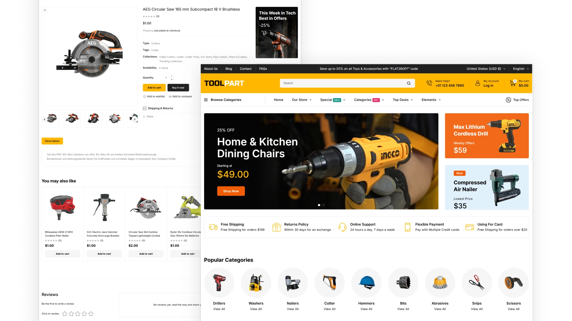 Online store of building materials