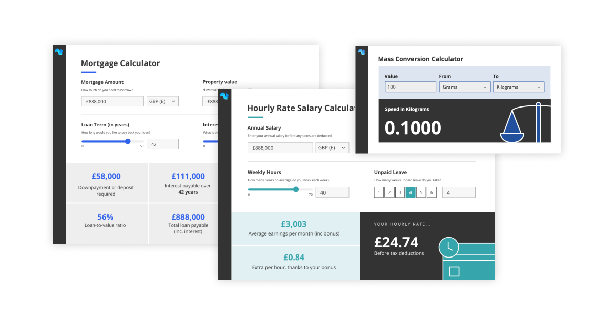 Development of web calculators