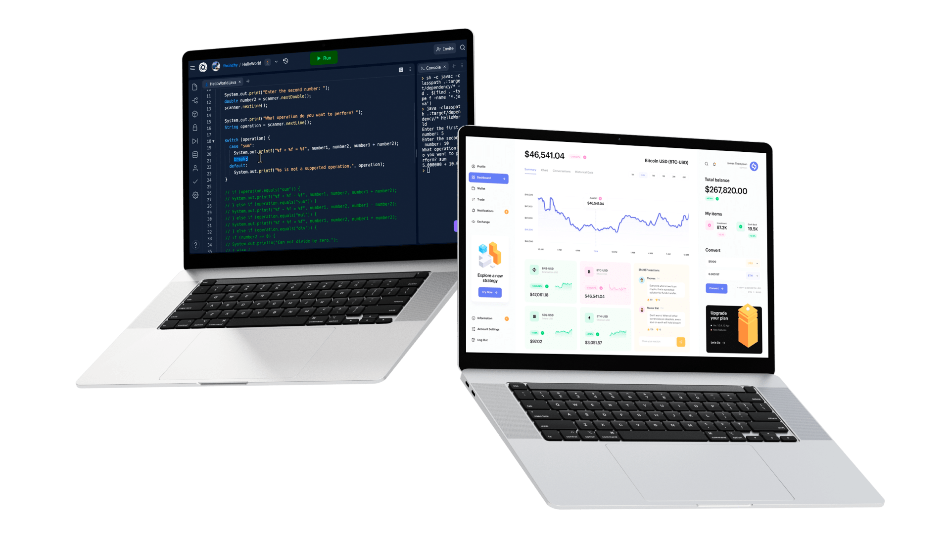 Development of a cryptocurrency exchanger in Java