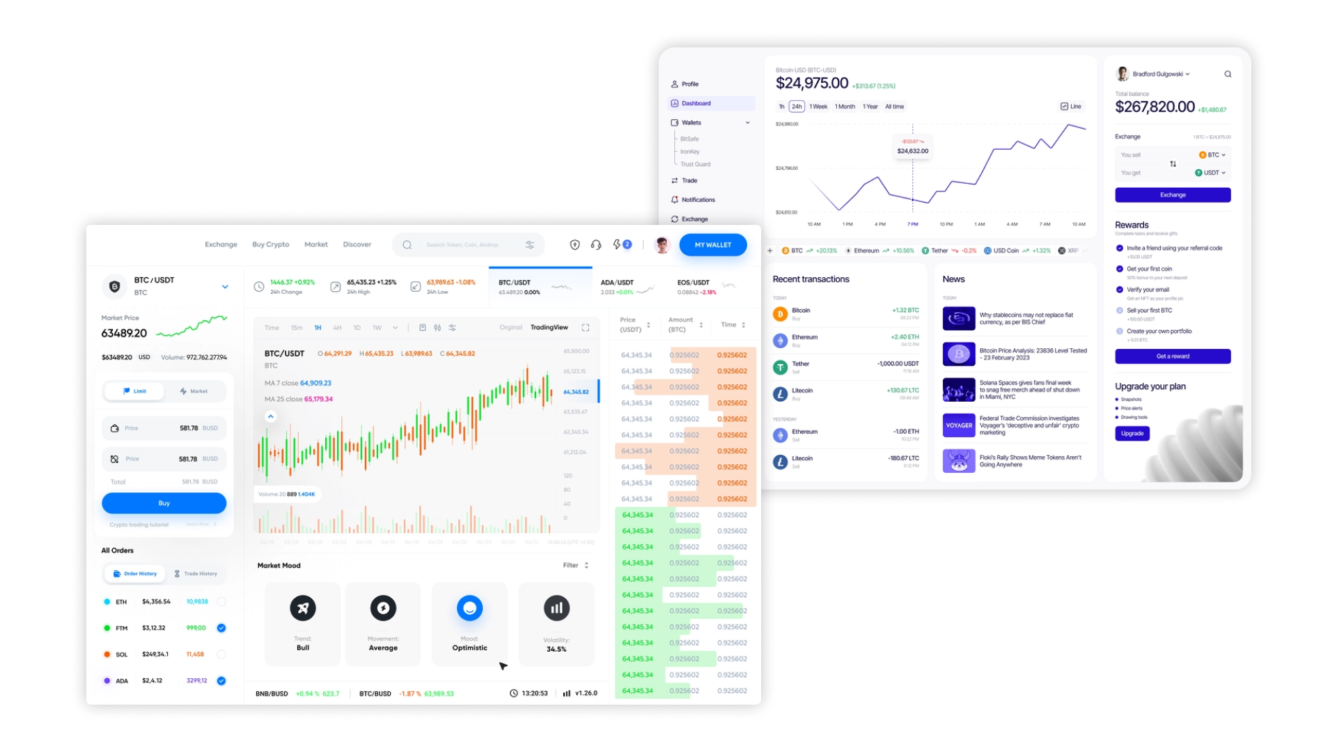 Development of a crypto exchange in Python