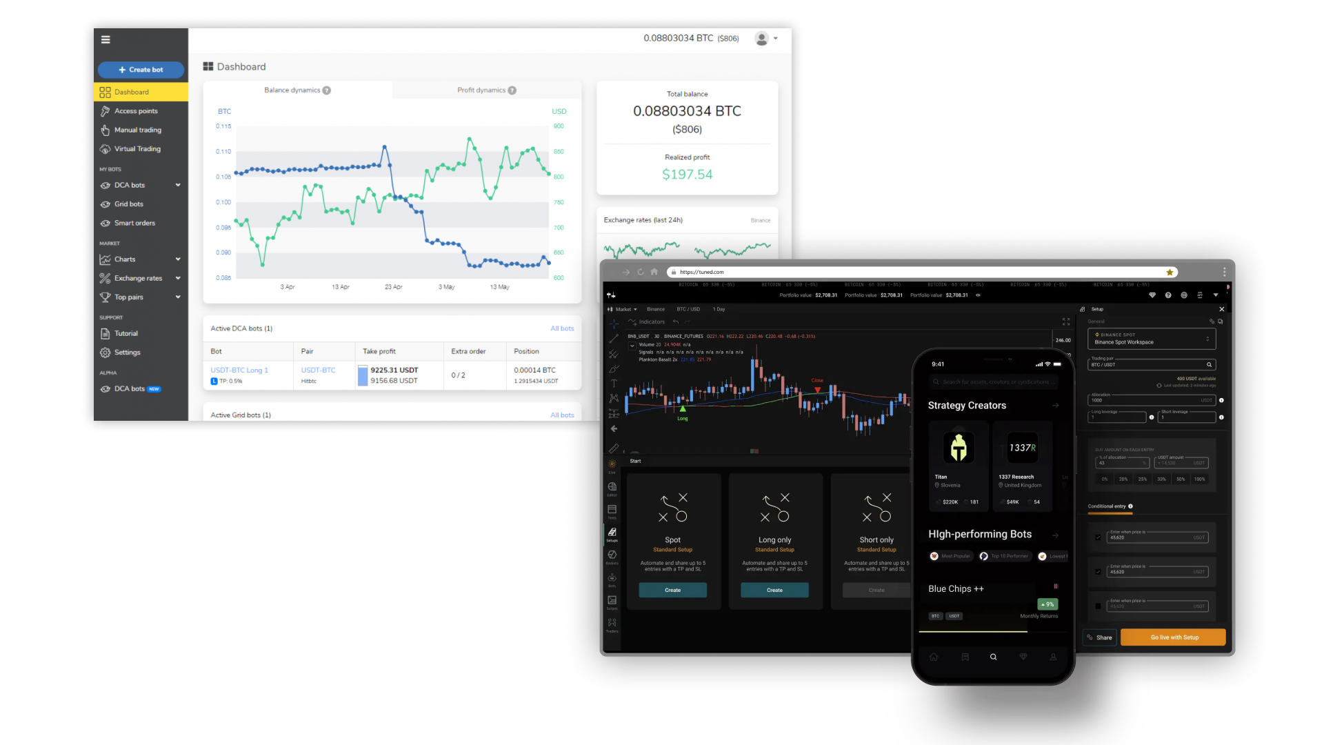 Development of a trading bot for trading on the OKX crypto exchange